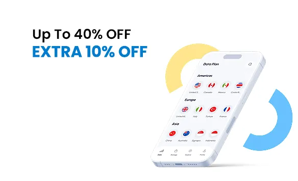 Sitewide - Up To 40% + Extra 10% OFF On eSIM Plans